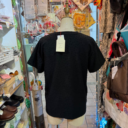 Latelier du Savon Black Polka T-shirt, made in Japan