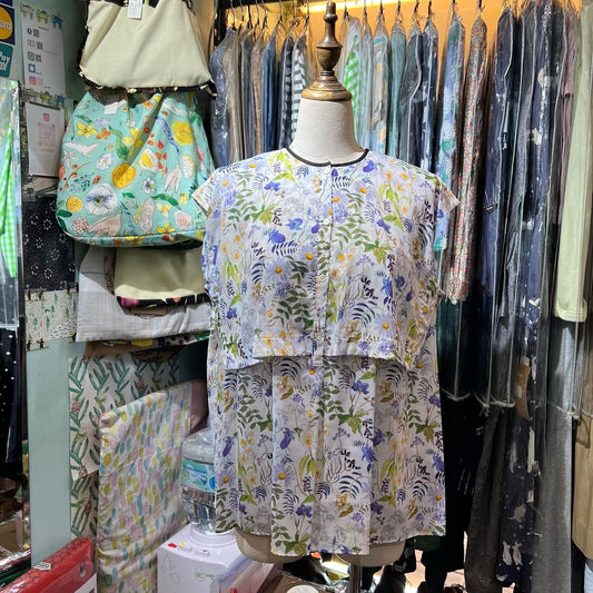 EXTRA20- Bon Vieux Temps Floral Vest Top, made in Japan