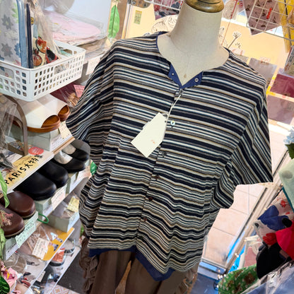 VM Striped Navy Shirt, made in Japan