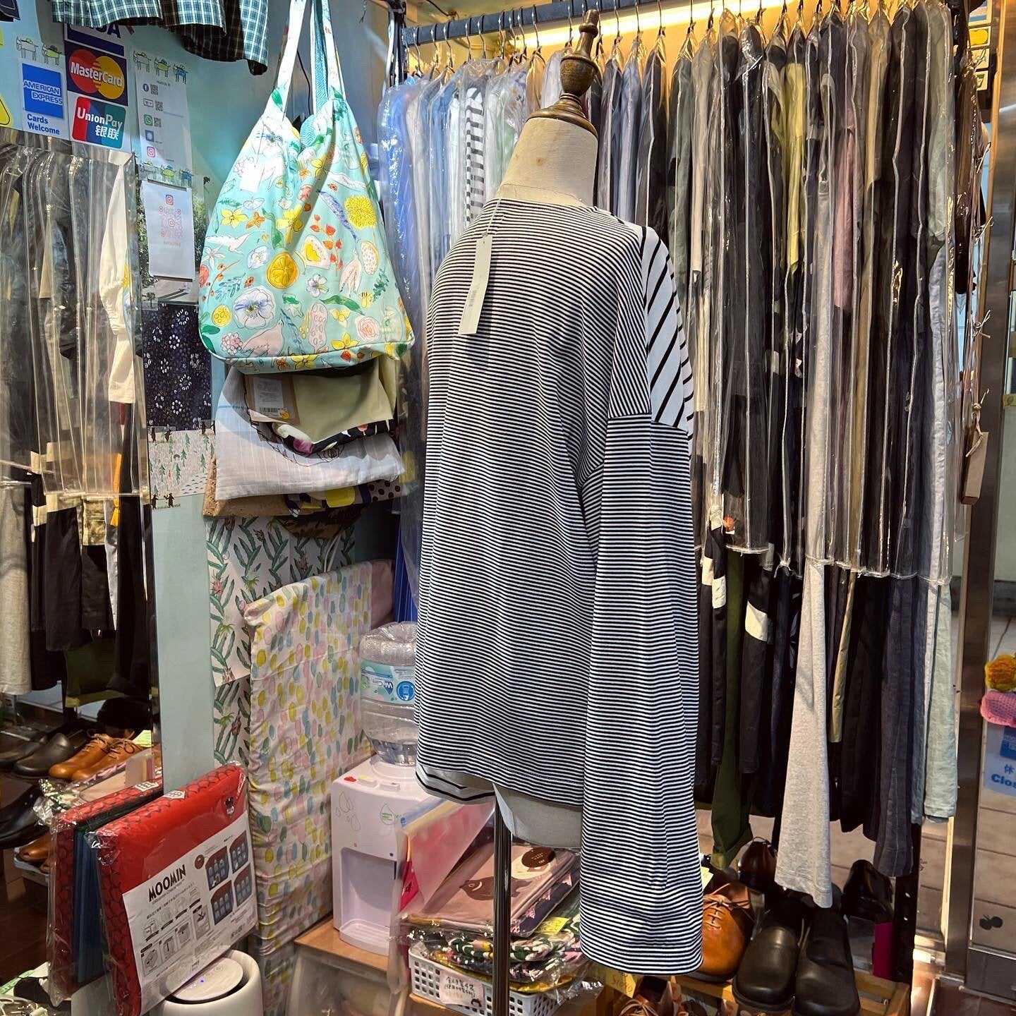EXTRA20- Diaries Black Striped T-shirt, made in Japan