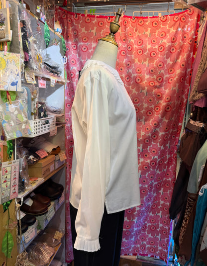 Mizuiro Ind Frill Collar Shirt, 2 Colors, made in Japan