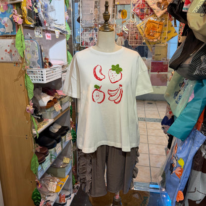 Latelier du Savon Fruits White T-shirt, made in Japan