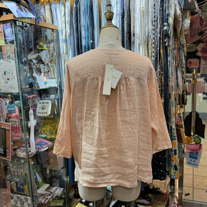 EXTRA30- A* koloni Pink Linen Shirt