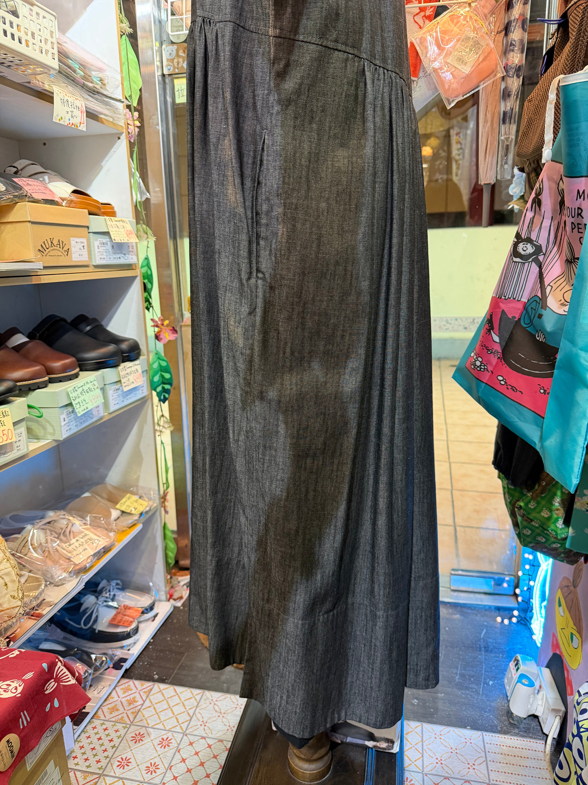 Denier 6oz Black Denim Dress, made in Japan