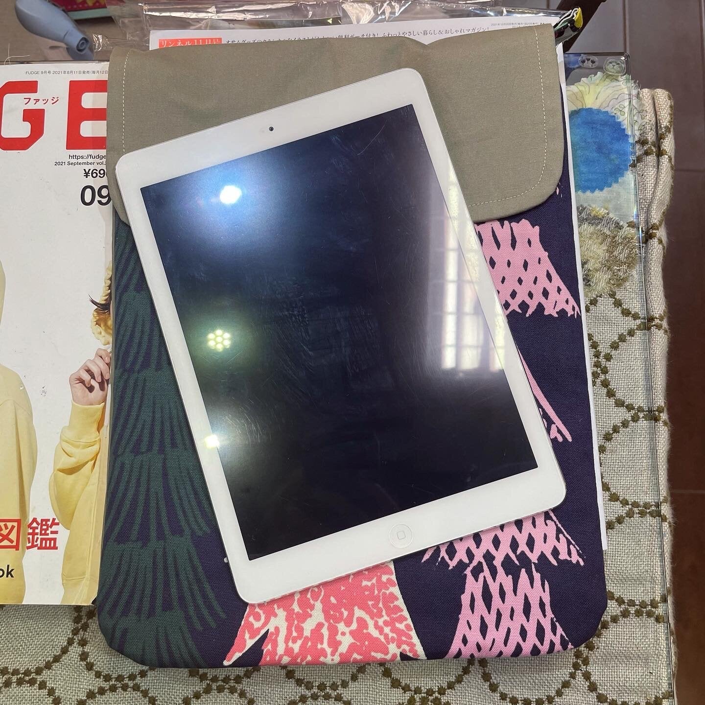 Handmade Metsa -森 Notebook, Tablet Case, fabric from Japan