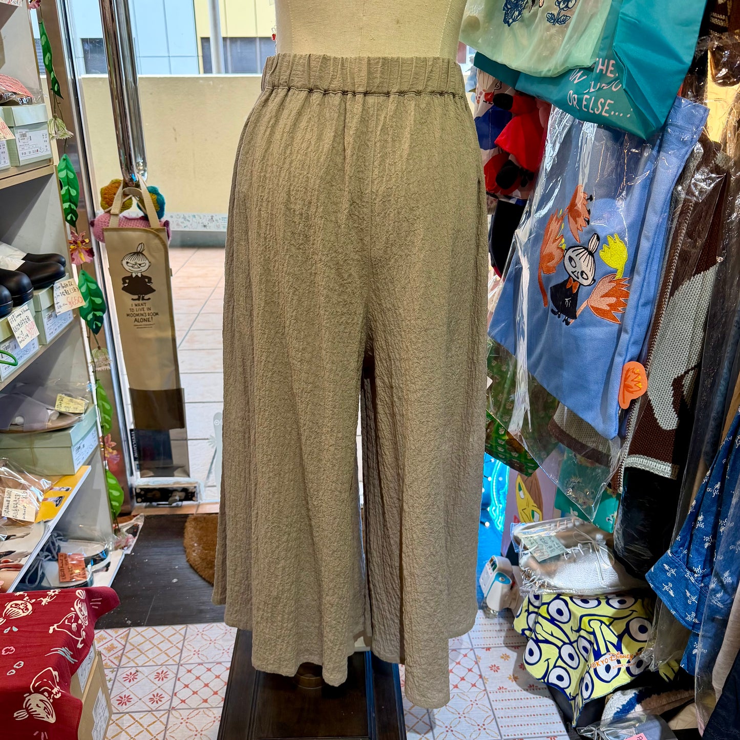 Nachukara Cotton-blend Wide-leg Pants, 2 Colors, made in Japan