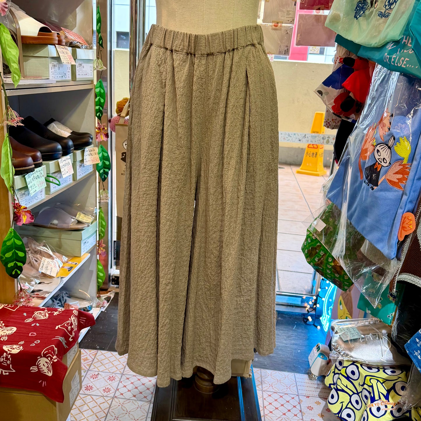 Nachukara Cotton-blend Wide-leg Pants, 2 Colors, made in Japan