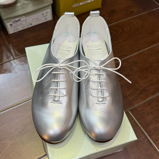 Recipe Silver Leather Shoes, size 25cm only , made in Japan