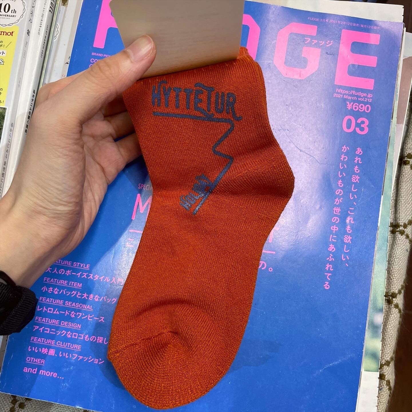 $99 only- Meri ja kuu Orange Socks, made in Japan