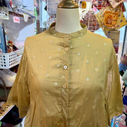 Sale- Ichi Carmel Polka Shirt, made in Vietnam