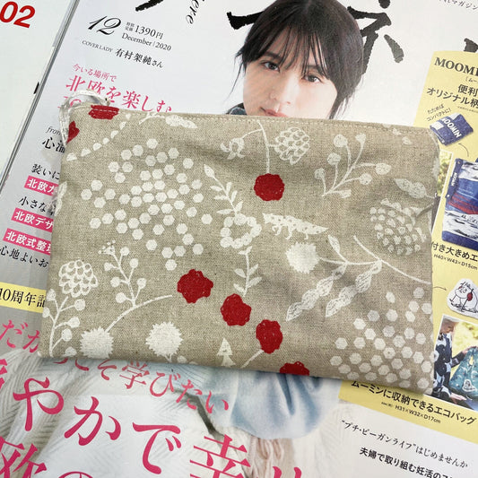 Handmade Small Pouch, fabric from Japan