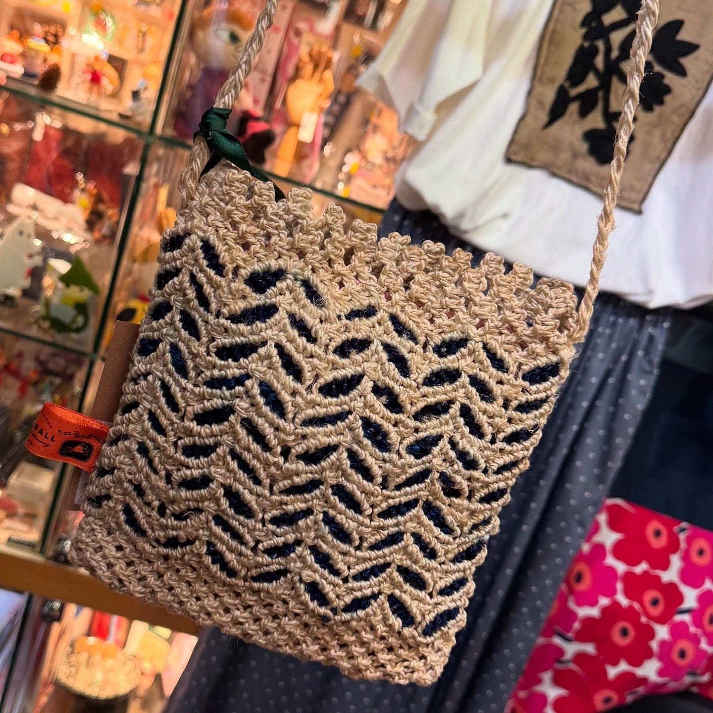 Rehersall Straw Shoulder Bag, made in Japan