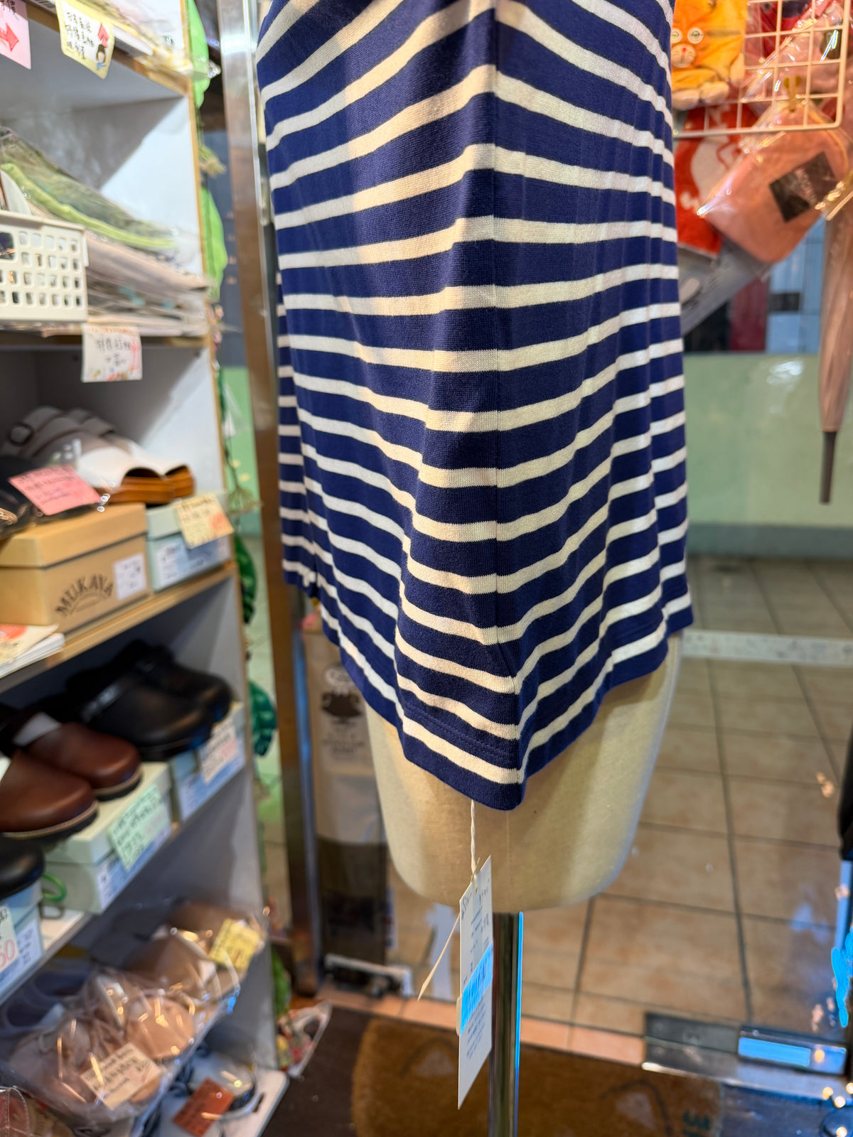 Diaries Striped 2 Way T-shirt, Cardigan, 2 Colors, made in Japan