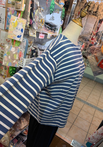 Ichi Antiquites Indigo Striped 2WAY Jacket, Top, made in Japan
