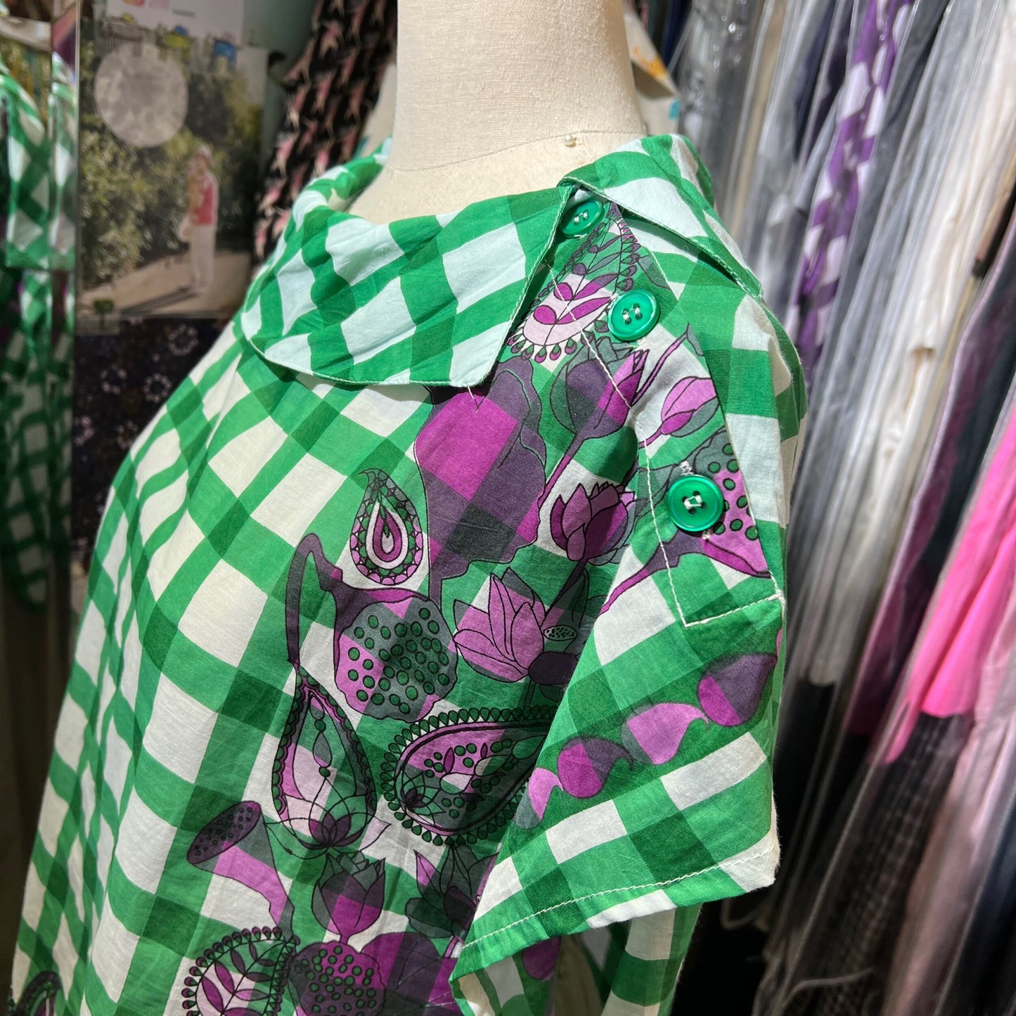 EXTRA20- Kilki Checked Top, 4 Colors, made in India