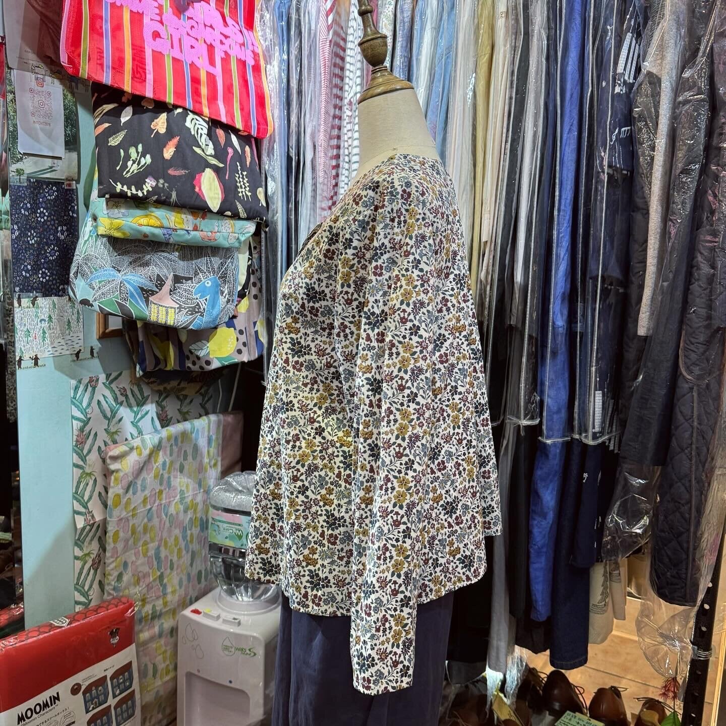 Sale- Le minor X Liberty London Floral V-neck Shirt, made in Japan