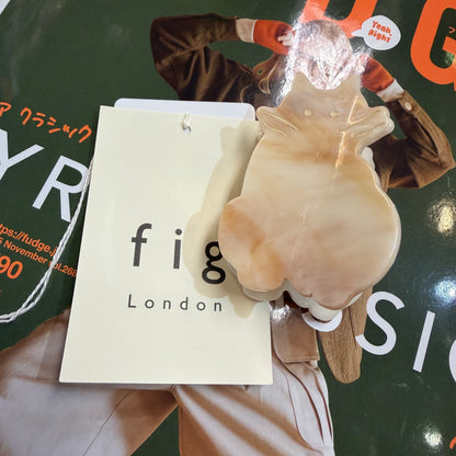 Fig London Beige Cat Hair Clip, made in Japan