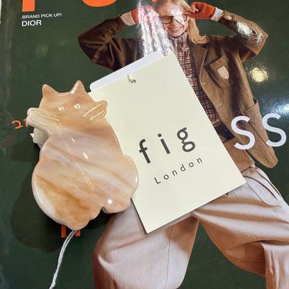 Fig London Beige Cat Hair Clip, made in Japan