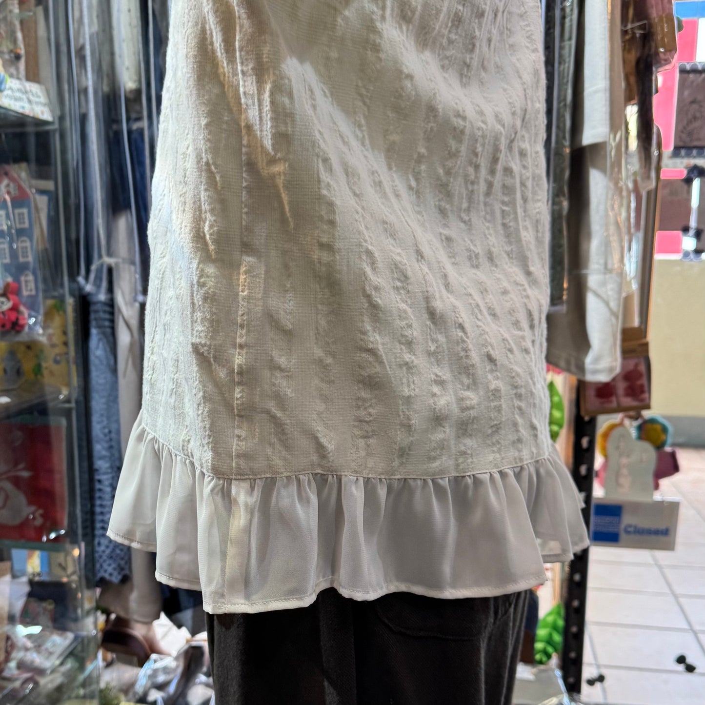 Sale- Lueuf Ruffles Top, 2 Colors, made in Japan