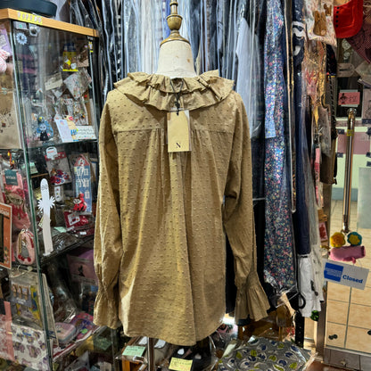 EXTRA30- RNA-N Beige Ruffles Shirt