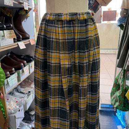 Sale- Nachukara Yellow Checked Skirt, made in Japan