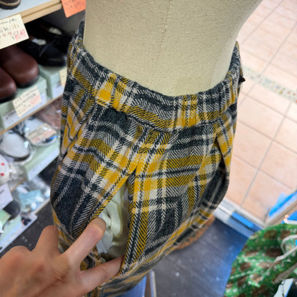 Sale- Nachukara Yellow Checked Skirt, made in Japan
