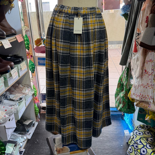 Sale- Nachukara Yellow Checked Skirt, made in Japan