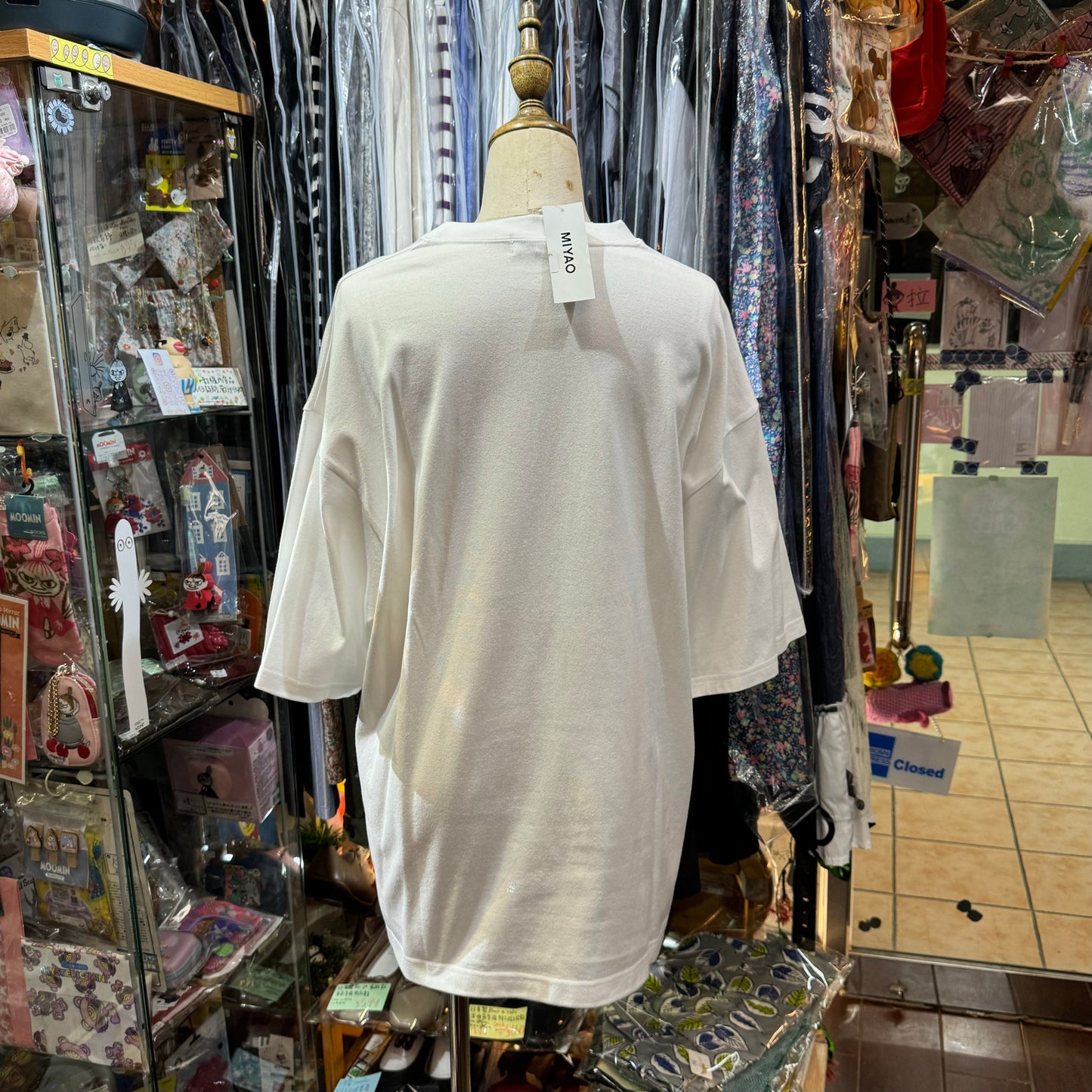 Sale- Miyao Music Staff White T-shirt, size M, made in Japan