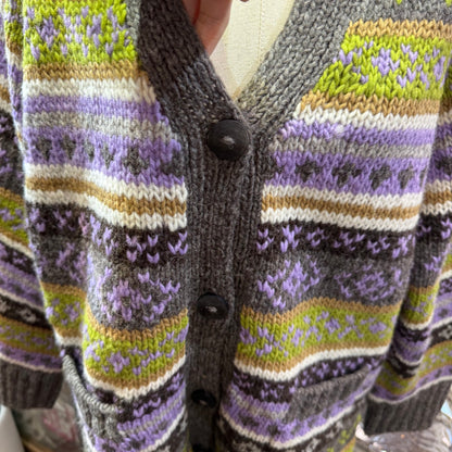 Sale- Tumugu Long Cardigan, Handmade in Peru