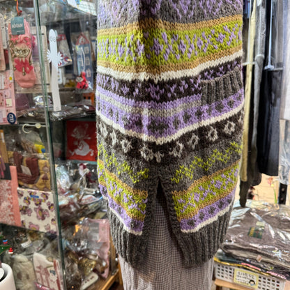 Sale- Tumugu Long Cardigan, Handmade in Peru