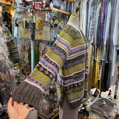 Sale- Tumugu Long Cardigan, Handmade in Peru