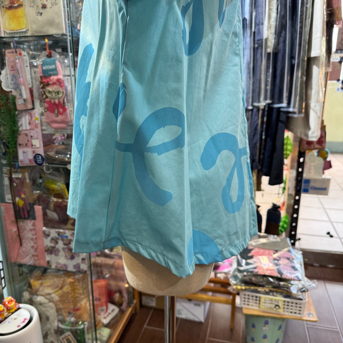 Sale- Frankygrow Light Blue Pleats Collars Top, size F2, made in Japan