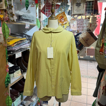 VM Yellow Round Collar Shirt, made in Japan