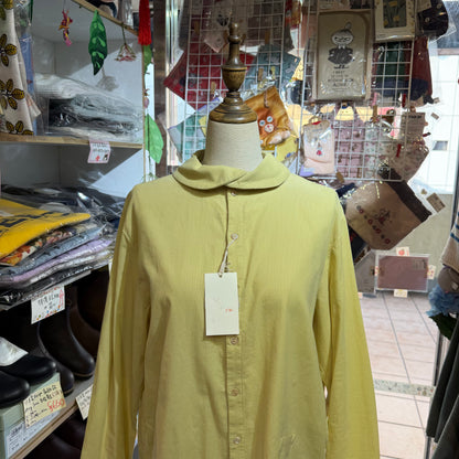 VM Yellow Round Collar Shirt, made in Japan