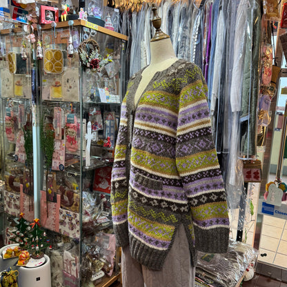 Sale- Tumugu Long Cardigan, Handmade in Peru