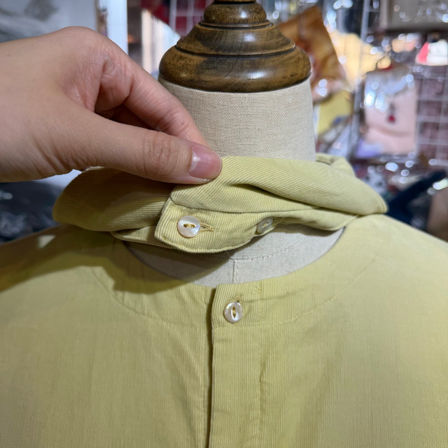 VM Yellow Round Collar Shirt, made in Japan