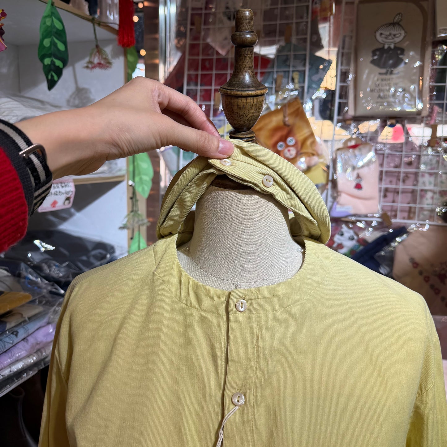 VM Yellow Round Collar Shirt, made in Japan