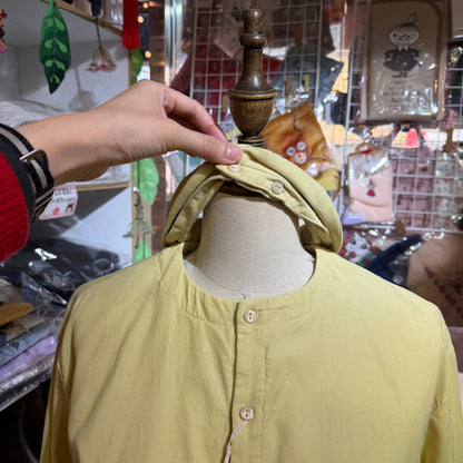 VM Yellow Round Collar Shirt, made in Japan