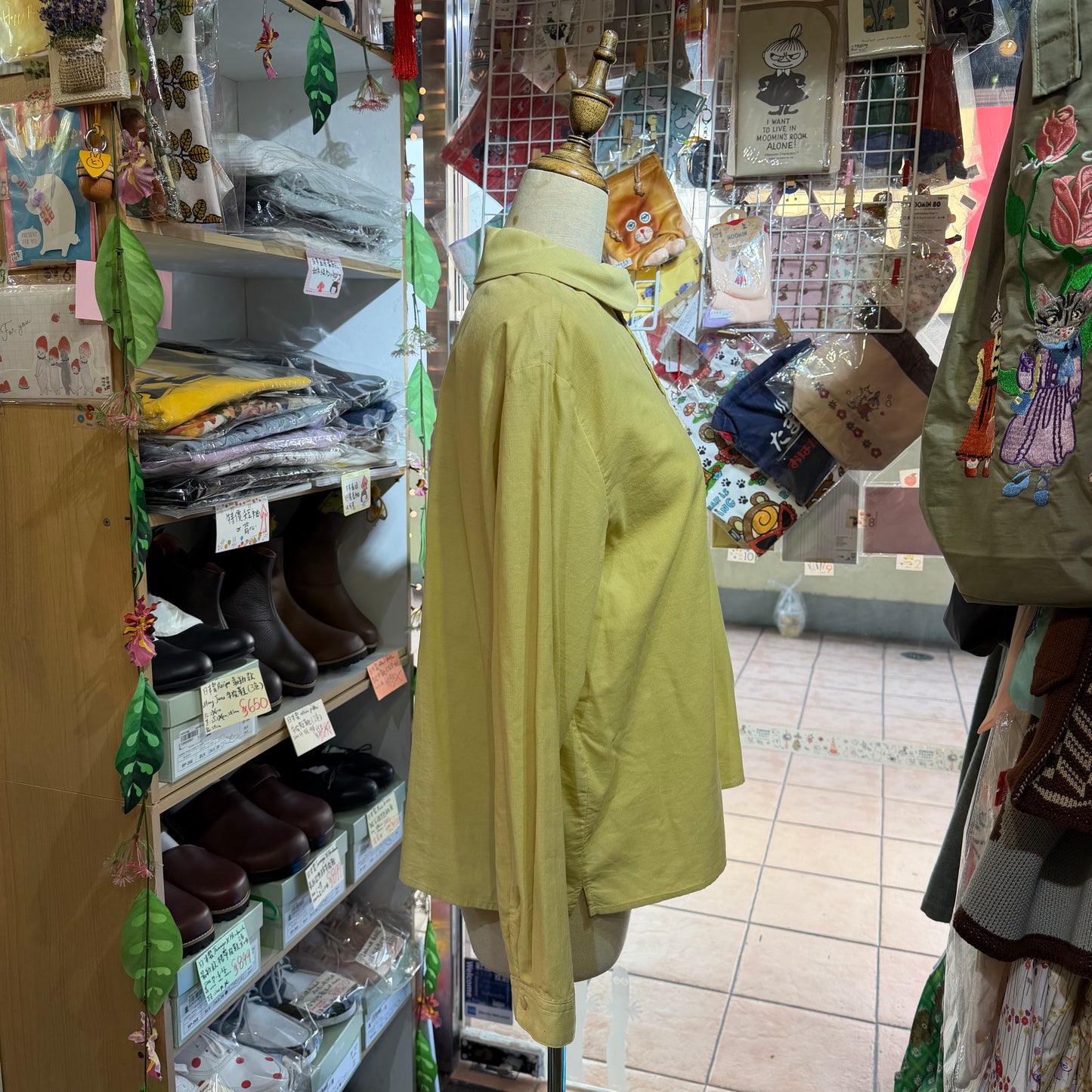 VM Yellow Round Collar Shirt, made in Japan