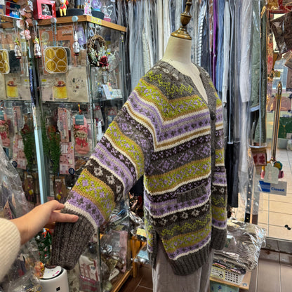 Sale- Tumugu Long Cardigan, Handmade in Peru