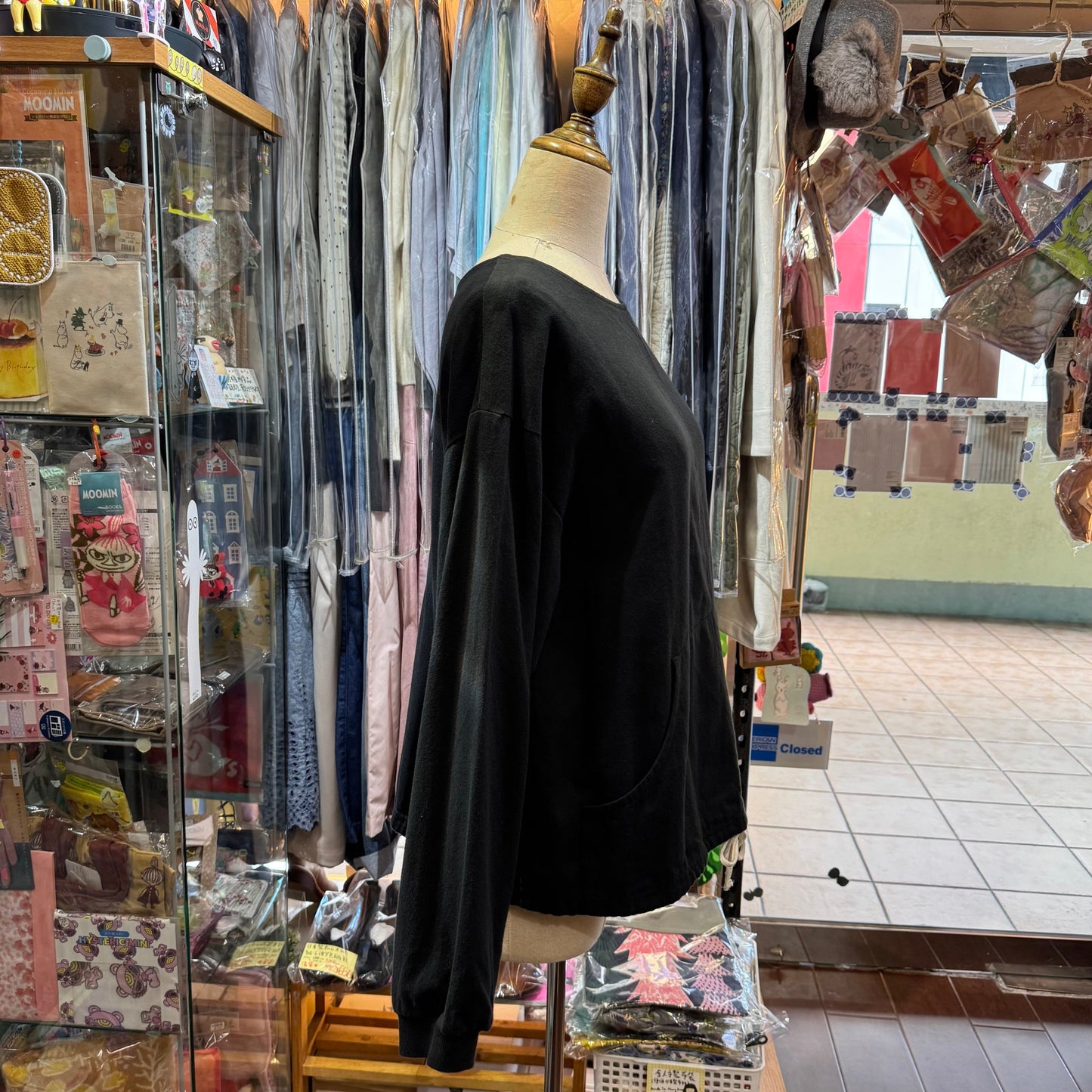 Sale- Vent Blanc 2Way Black Top, made in Japan