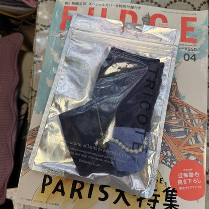 Tricote Blue Socks with Anklet, made n Japan