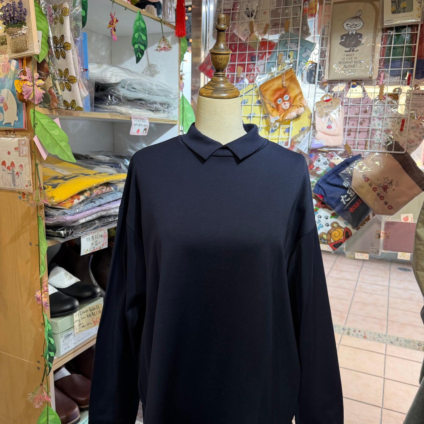 Siwaly fluid Long Blouse, 2 Colors, made in Japan