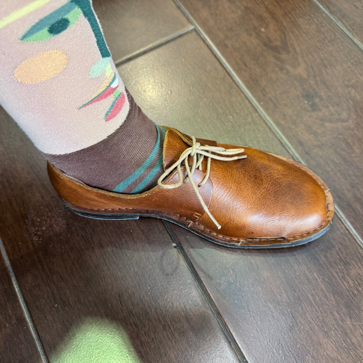 Sale- Diu Brown Leather Shoes, Size  M, made in Bangladesh