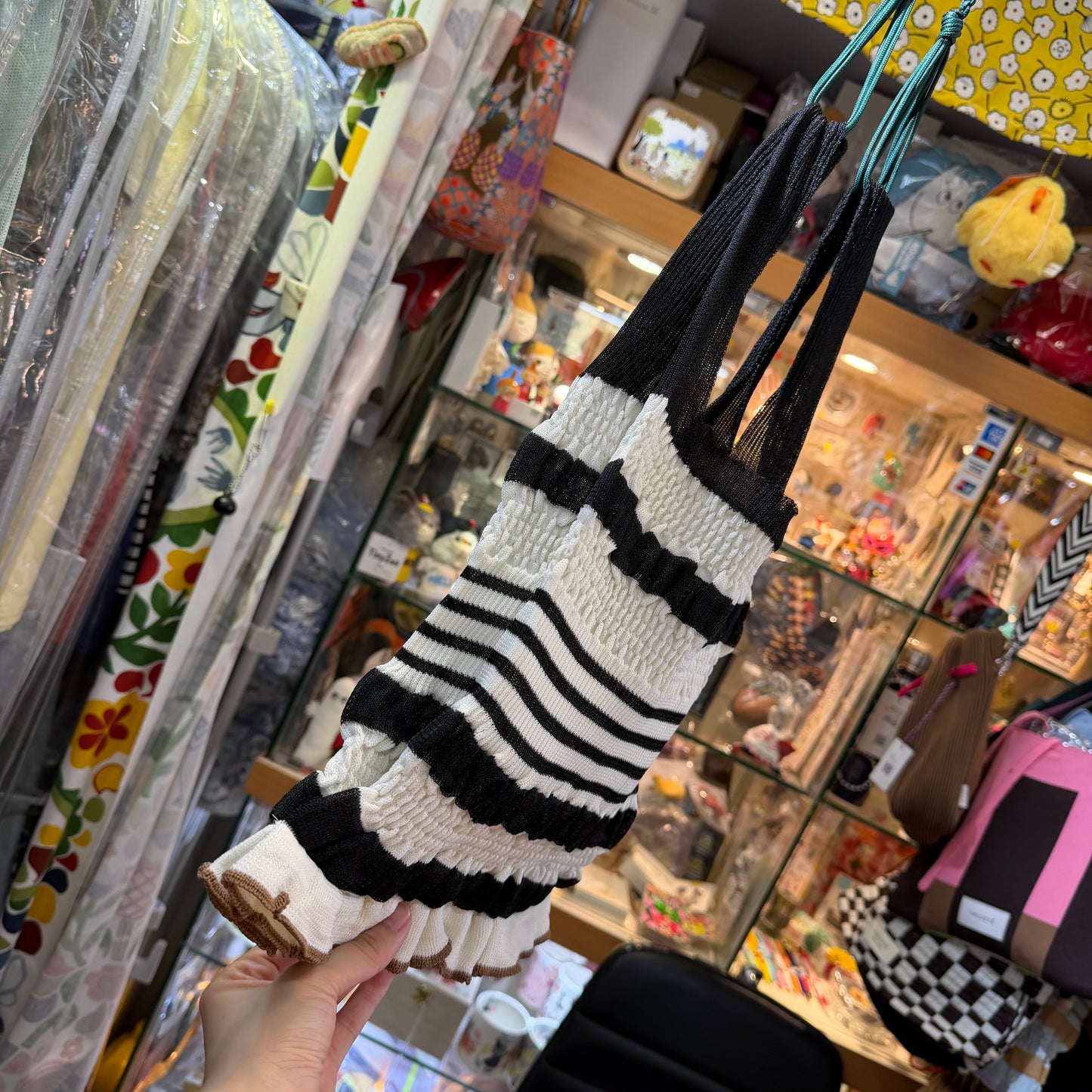 Tricotē MACRAME Handle Sheer Shoulder Bag, 2 Colos, made in Japan