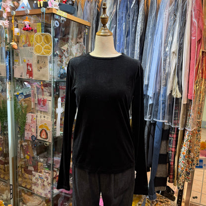 Midiumisolid Black Top, made in Japan