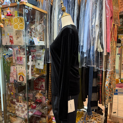 Midiumisolid Black Top, made in Japan