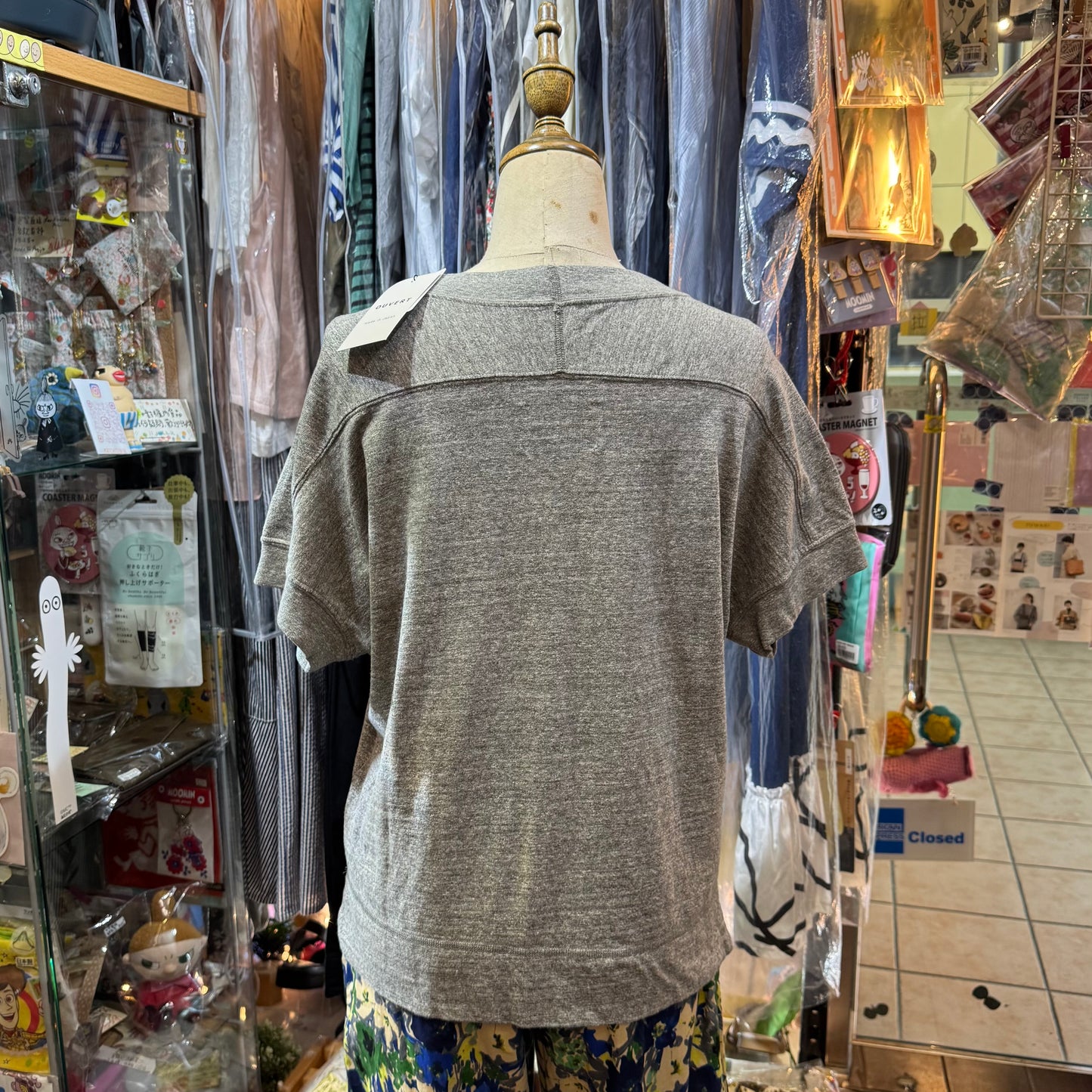 Ouvert Soda Water Grey T-shirt, made in Japan