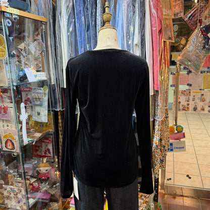 Midiumisolid Black Top, made in Japan