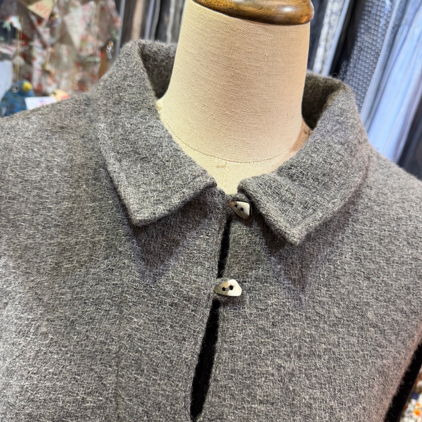 Ina Grey Wool Vest Top, made in Japan